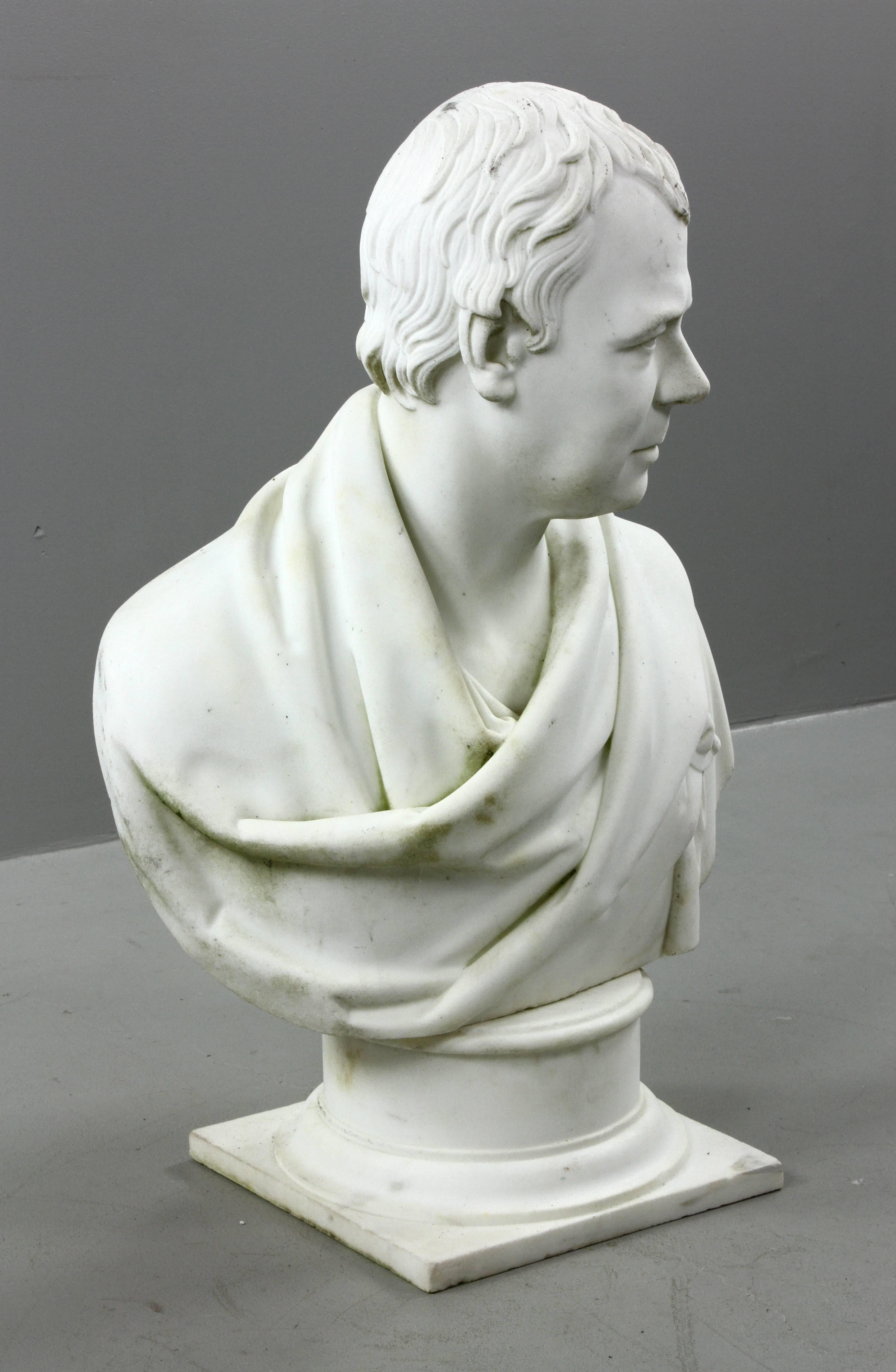Scottish 19th Century Marble Bust of Sir Walter Scott After Chantrey