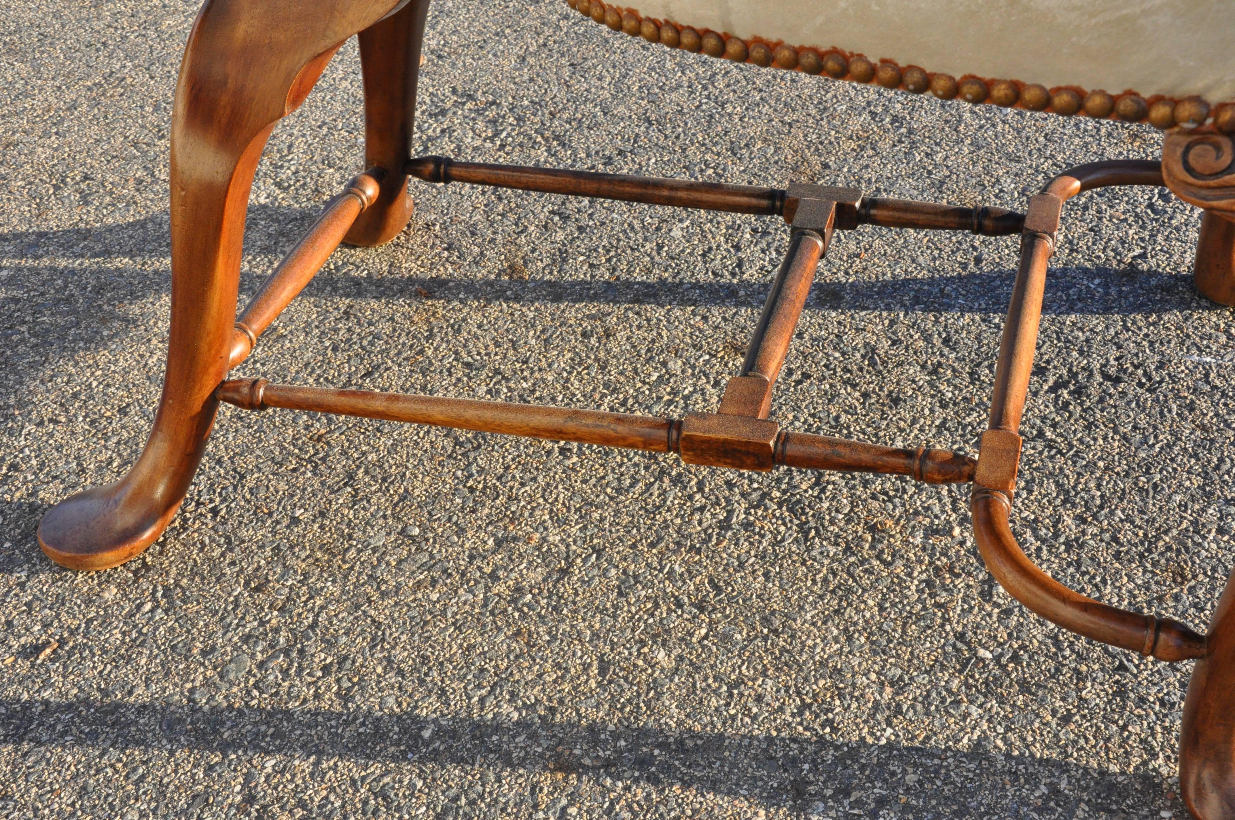 Early 20th Century Well Proportioned Georgian Mahogany Reading or Cockfighting Chair