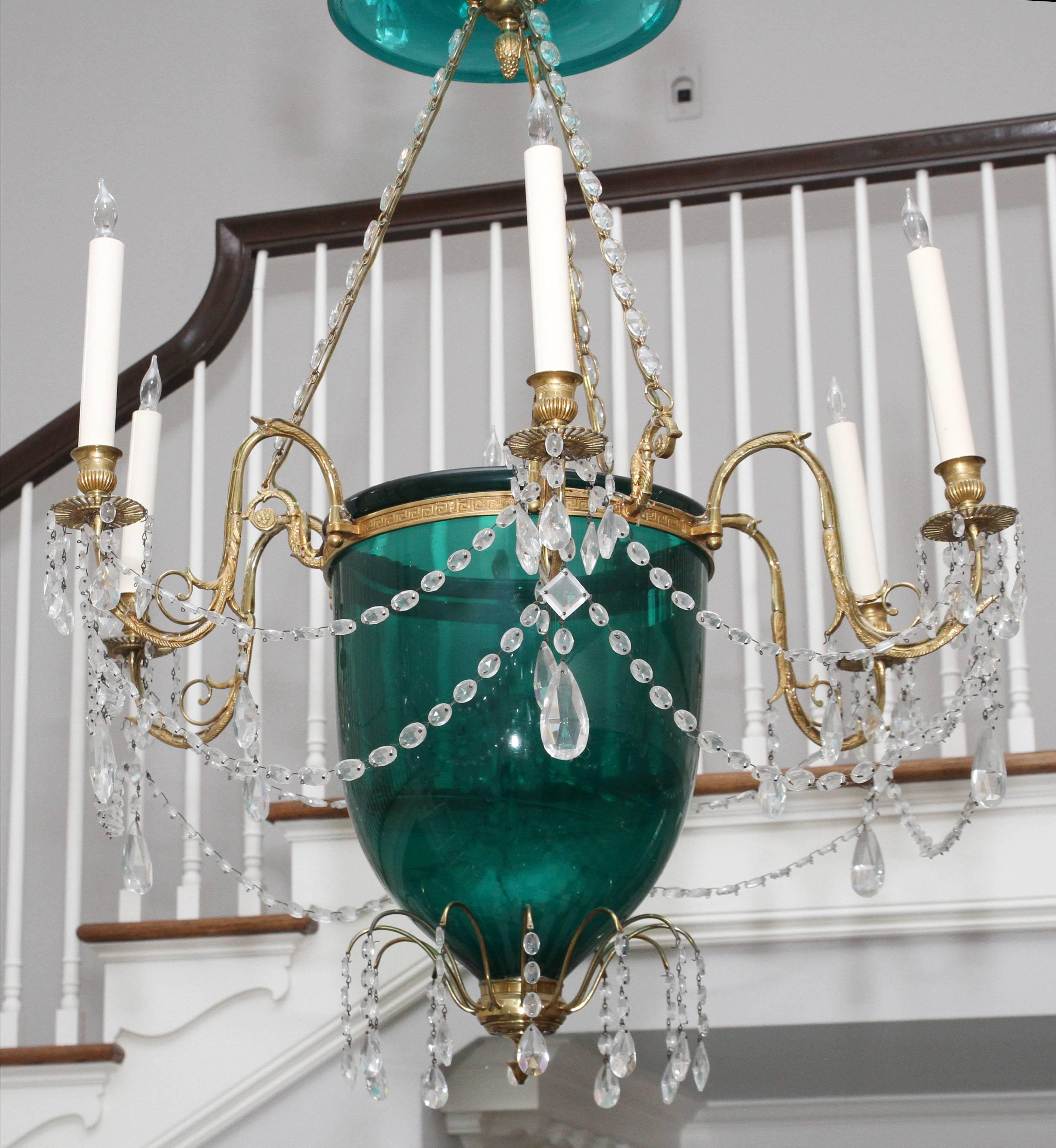 emerald green chandelier