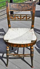 Rare Set of 12 Period Early 19th Century Sheraton Fancy Painted Dining Chairs