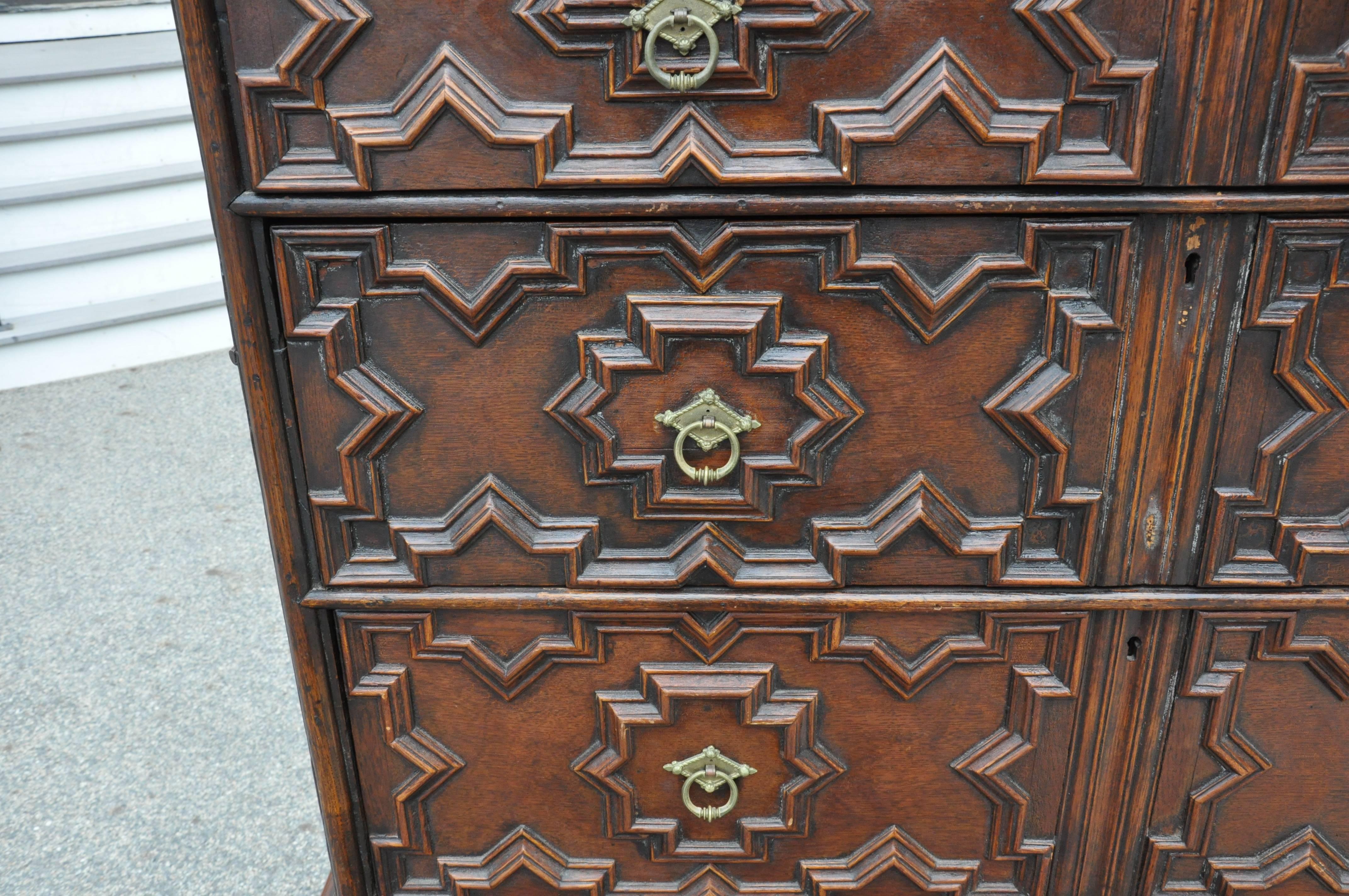 Jacobean Chest on Stand, 18th Century and Later In Good Condition In Essex, MA
