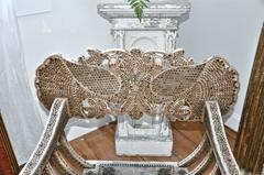 19th Century Raj Teakwood Peacock Armchair