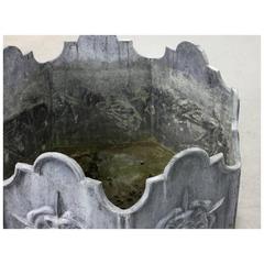 Pair of English Lead Tudor Planter Garden Boxes or Jardinieres