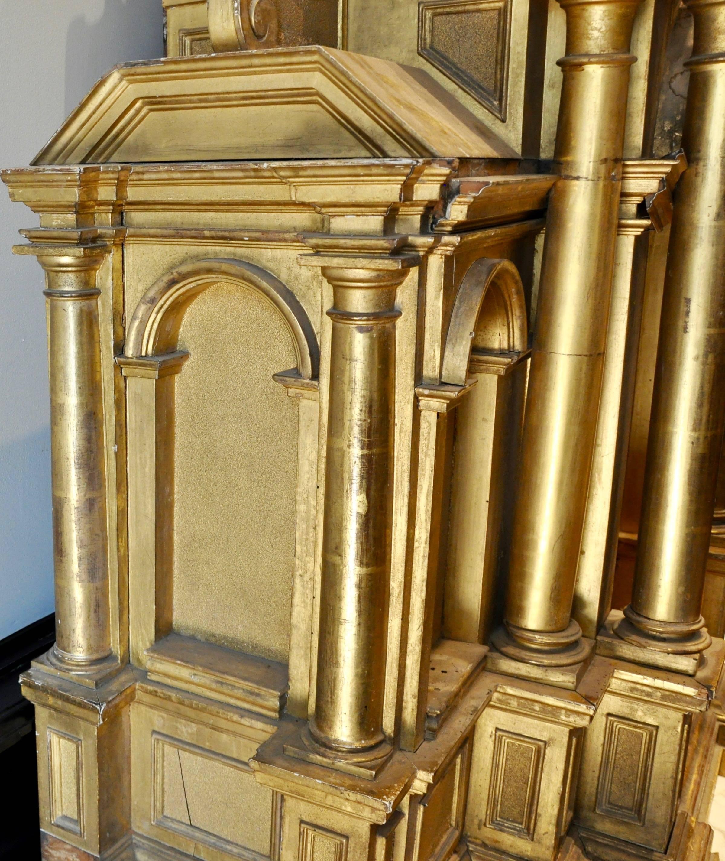 Italian 18th Century European Giltwood Architectural Church Sacristy