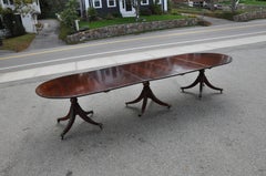 Period Regency Three Pedestal Mahogany Dining Table, circa 1820