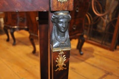 Pair of Period Empire Mahogany Console Tables in Egyptian Neoclassical Form