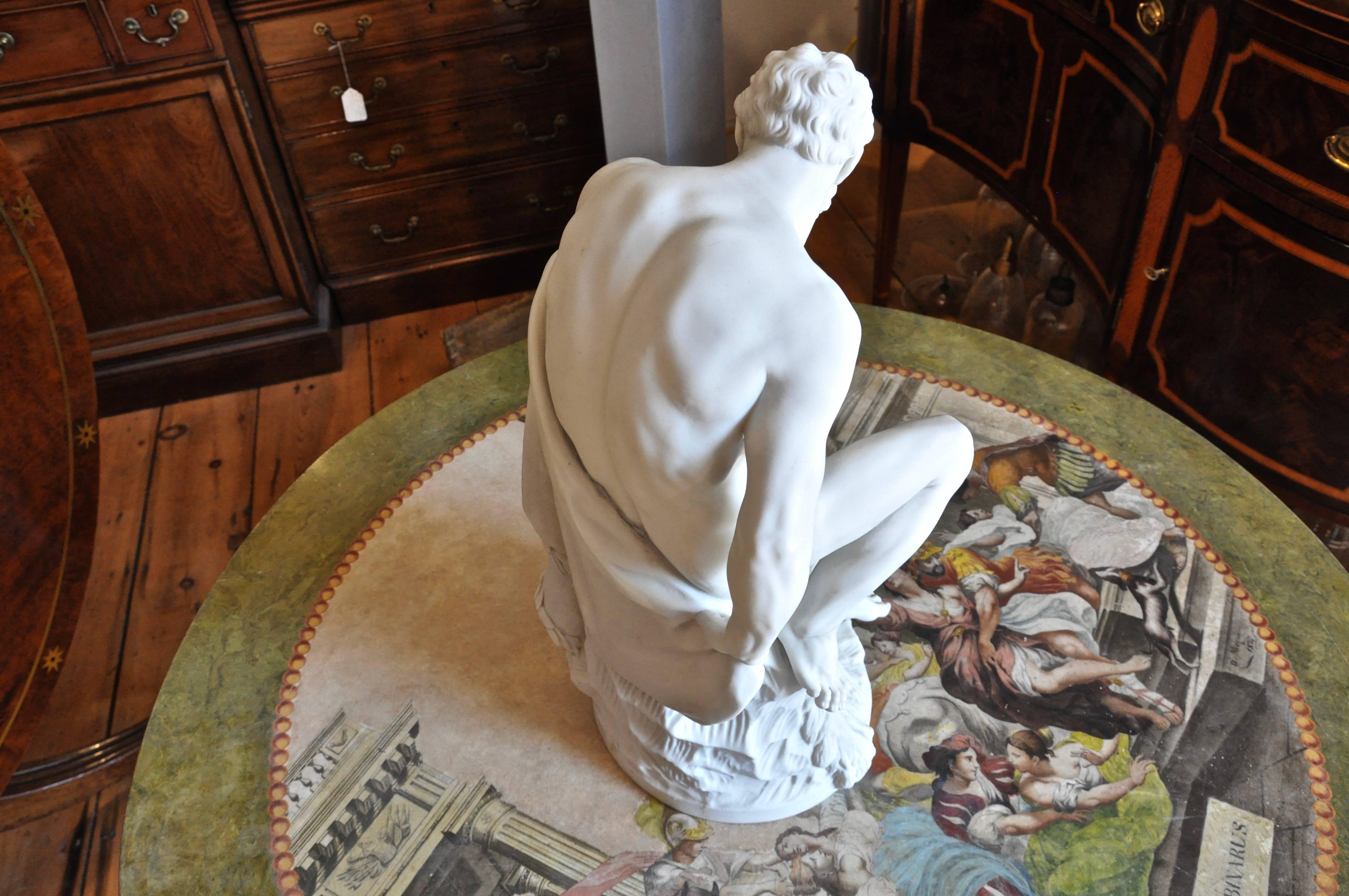 Large 19th Century Berlin Bisque or Parian Porcelain Figure of Hercules 1