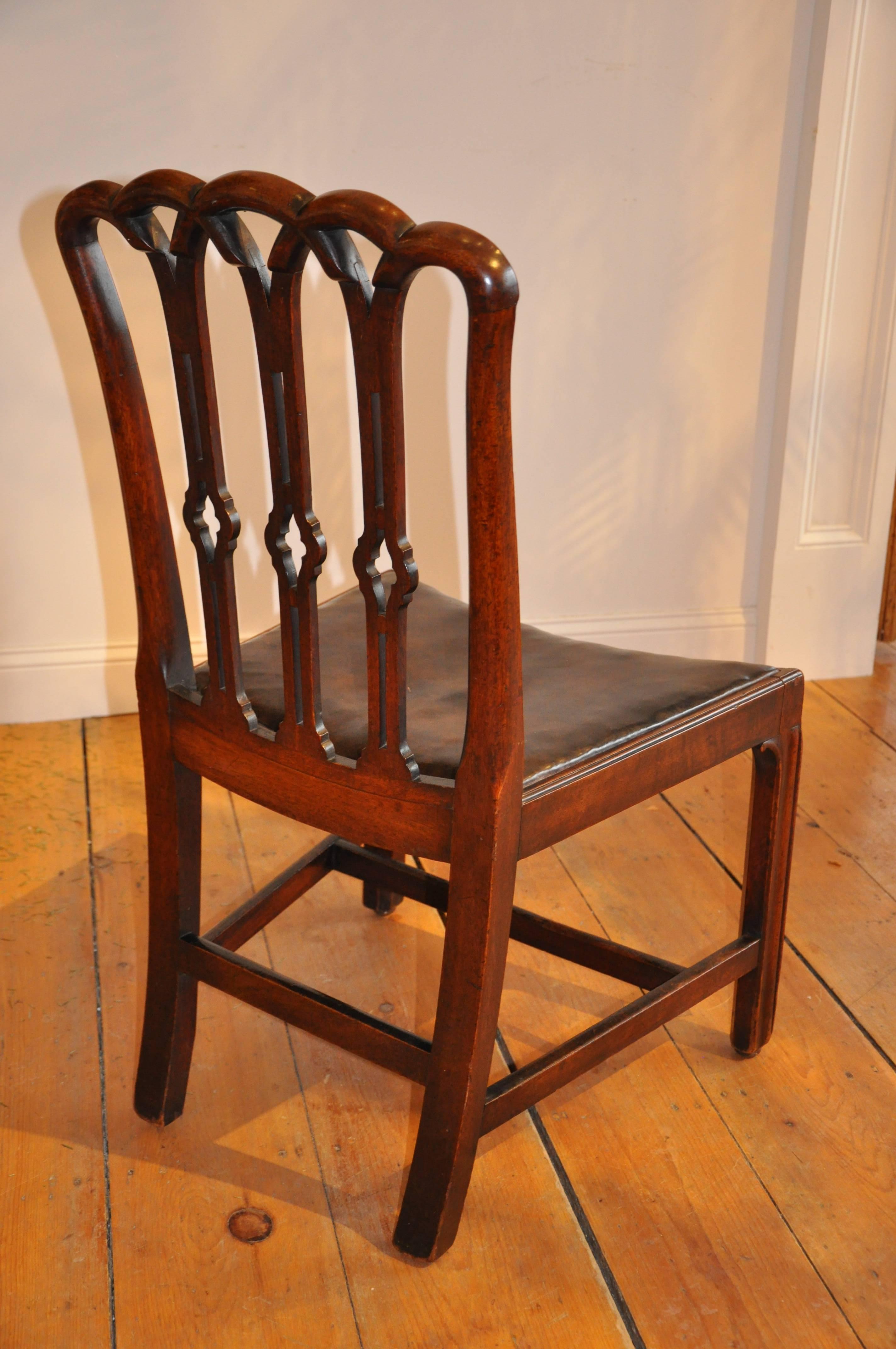 Georgian Set of Ten Period 18th Century George III Chippendale Dining Chairs
