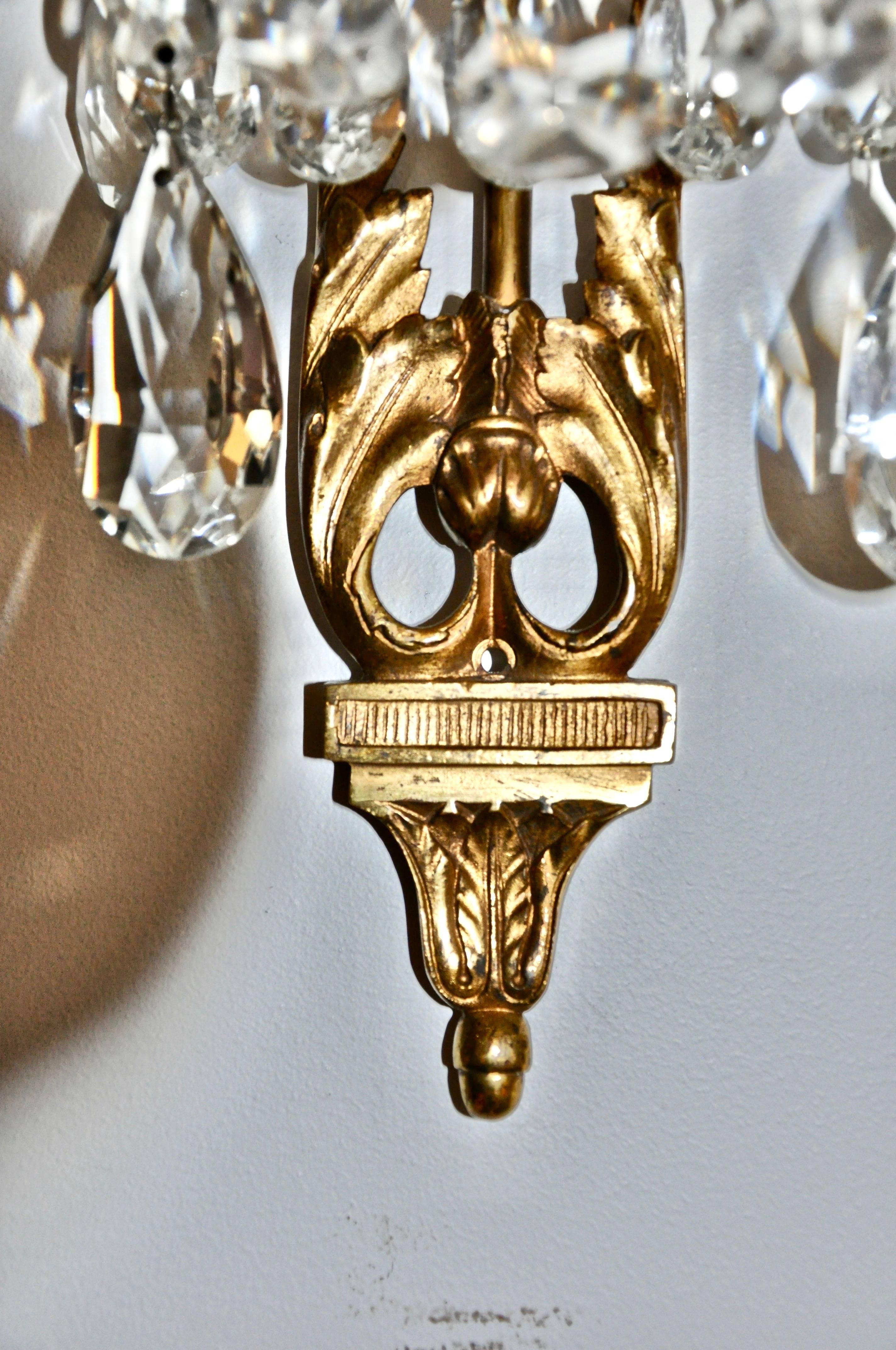 Bronze Set of Four 19th Century Neoclassical Sconces in Manner of Schinkel