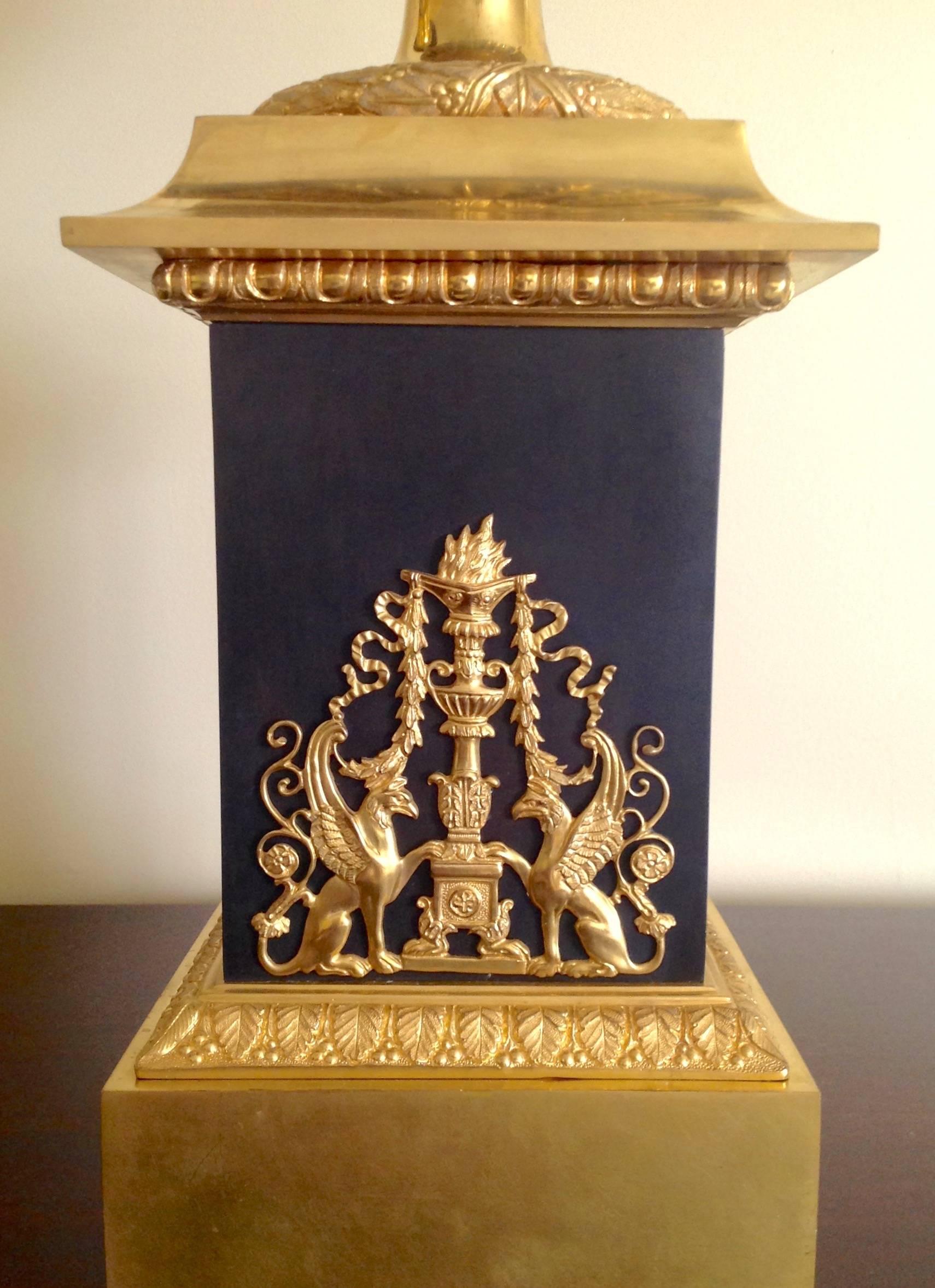 Pair of Empire Style Gilt Bronze Brule-Parfums in Manner of Thomire 19th Century For Sale 1