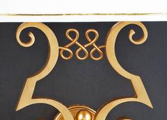 Pair of Gilt Bronze Two-Branch Wall Appliques by Jules Leleu