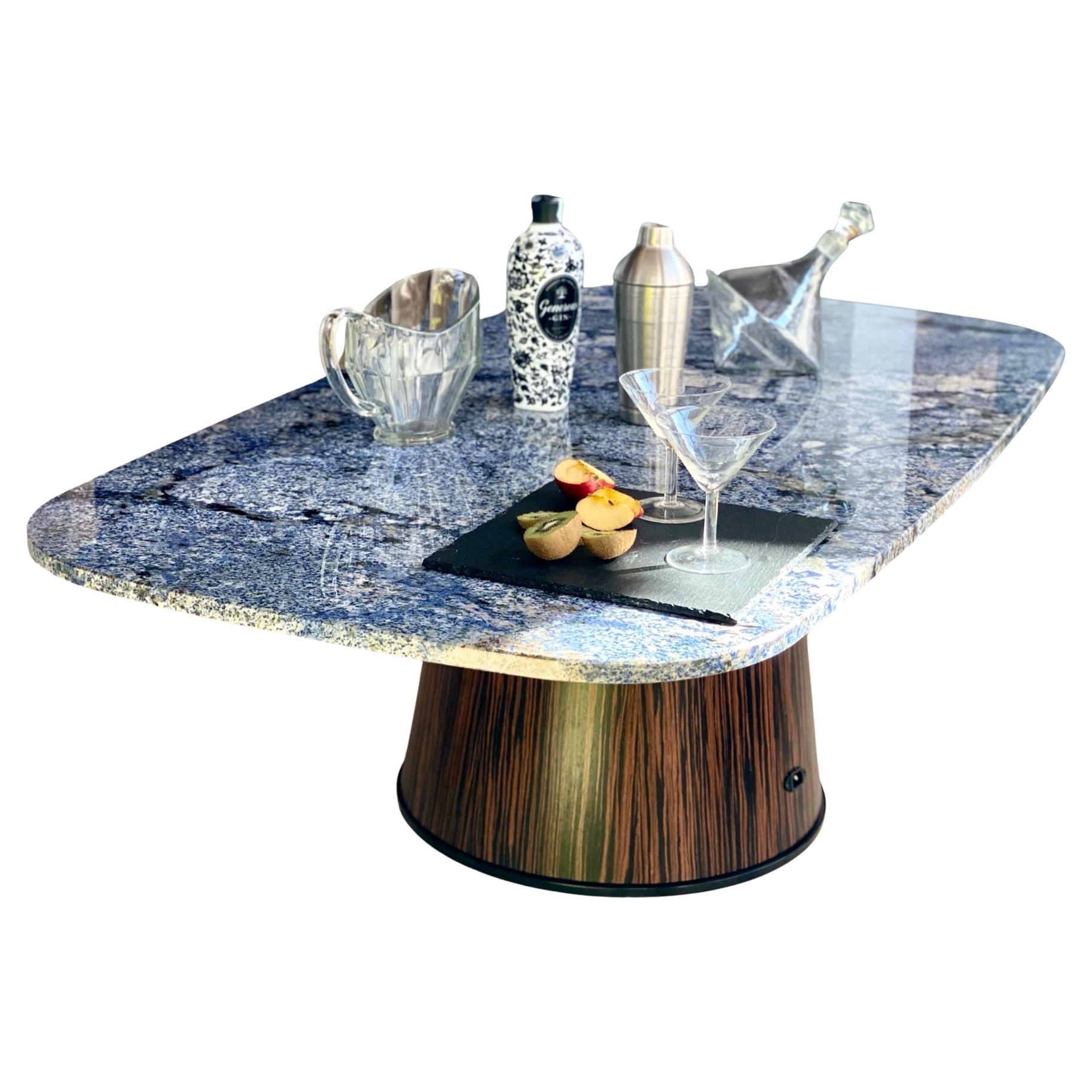 Smart Table - Modern Living Room Electronic Height-Adjustable Granite Table For Sale