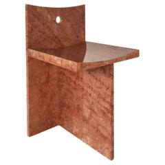 Thebes - Rosso Verona Marble Low Back Chair Designed by McGannon Saad