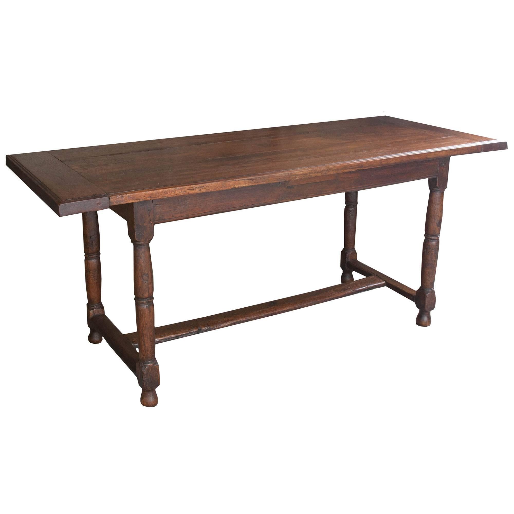 English Early 19th Century Oak Farm Table