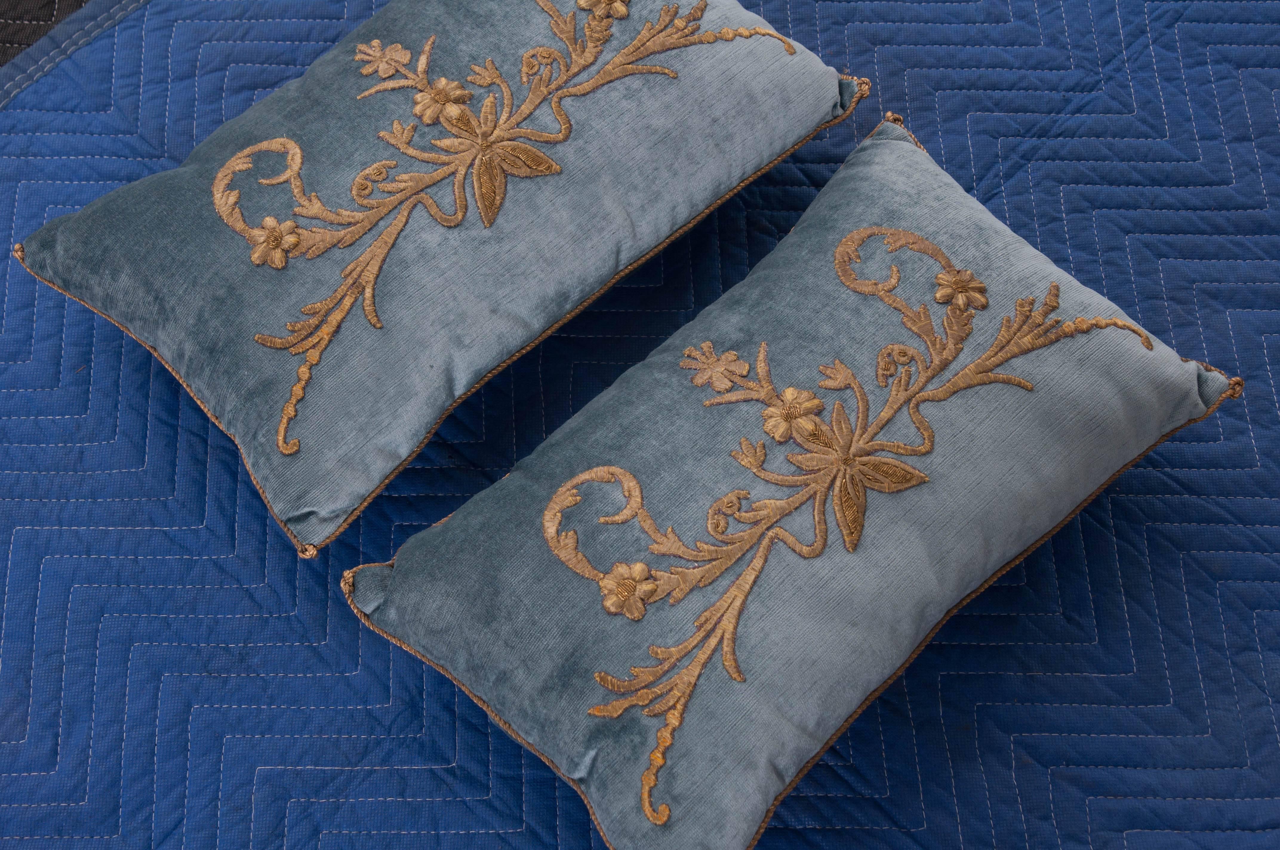 19th Century Antique Textile Pillows by B. Viz Designs