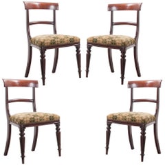 Set of Four English 19th Century Regency Mahogany Chairs