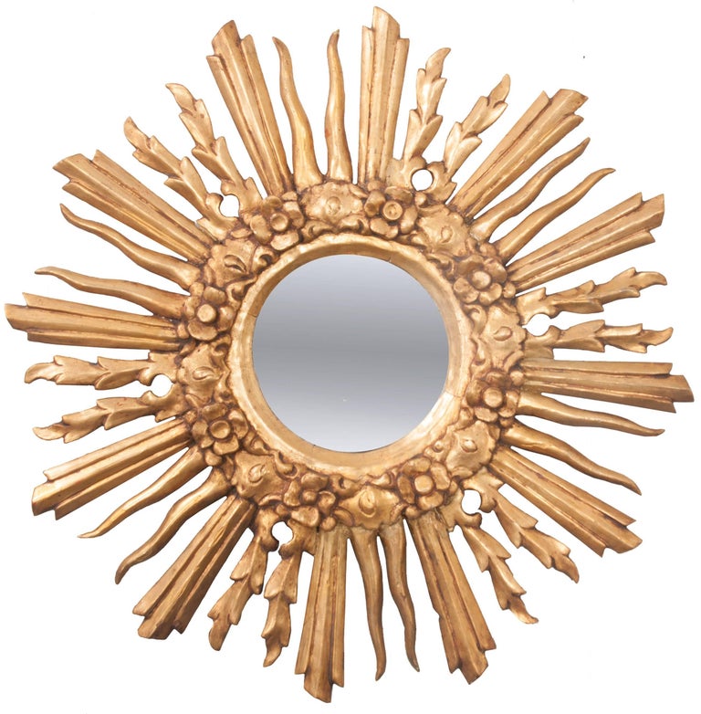 French 19th Century Gold Gilt Starburst Mirror For At 1stdibs French 19th Century Gold Gilt Starburst Mirror