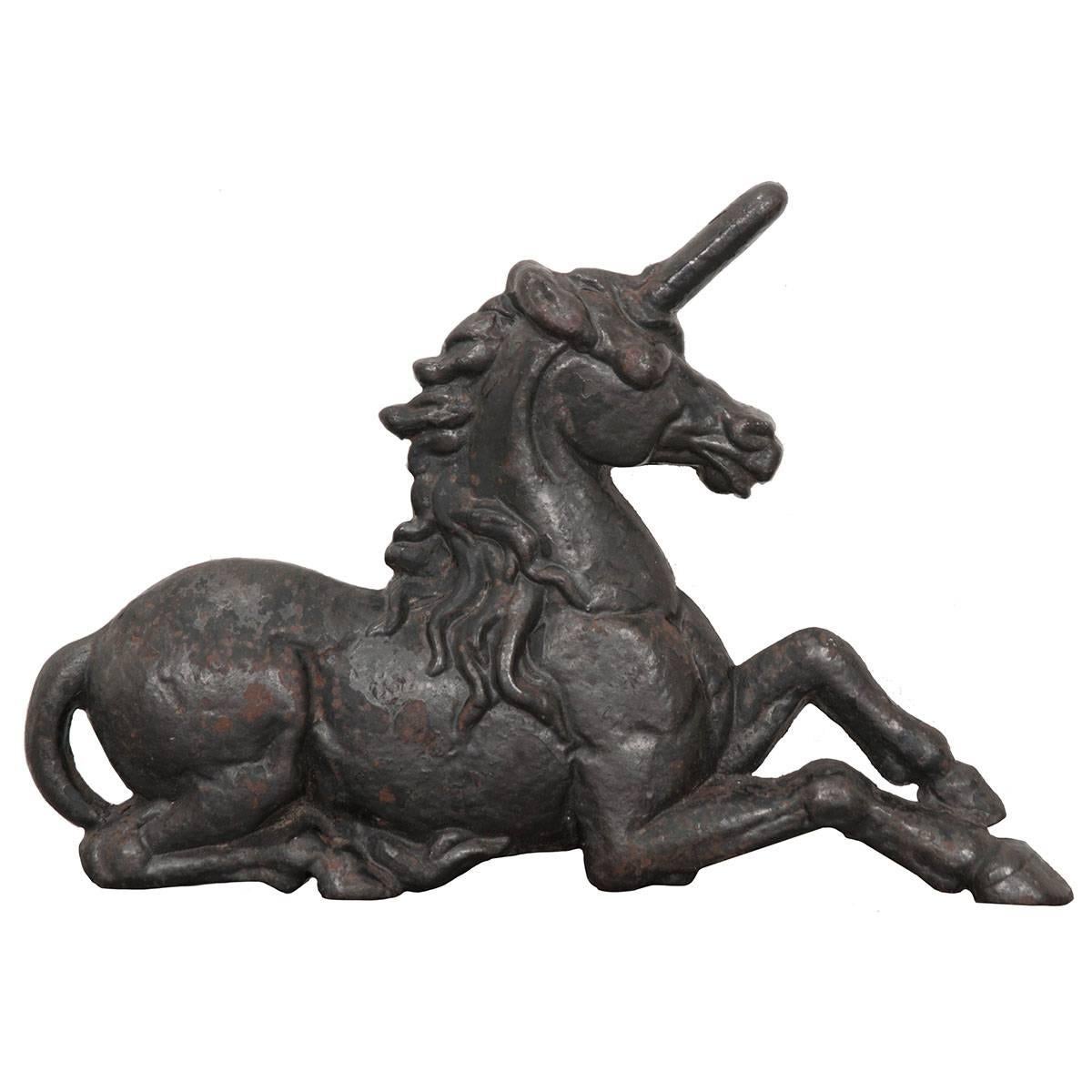 English 19th Century Cast Iron Unicorn For Sale