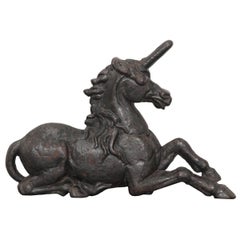 English 19th Century Cast Iron Unicorn
