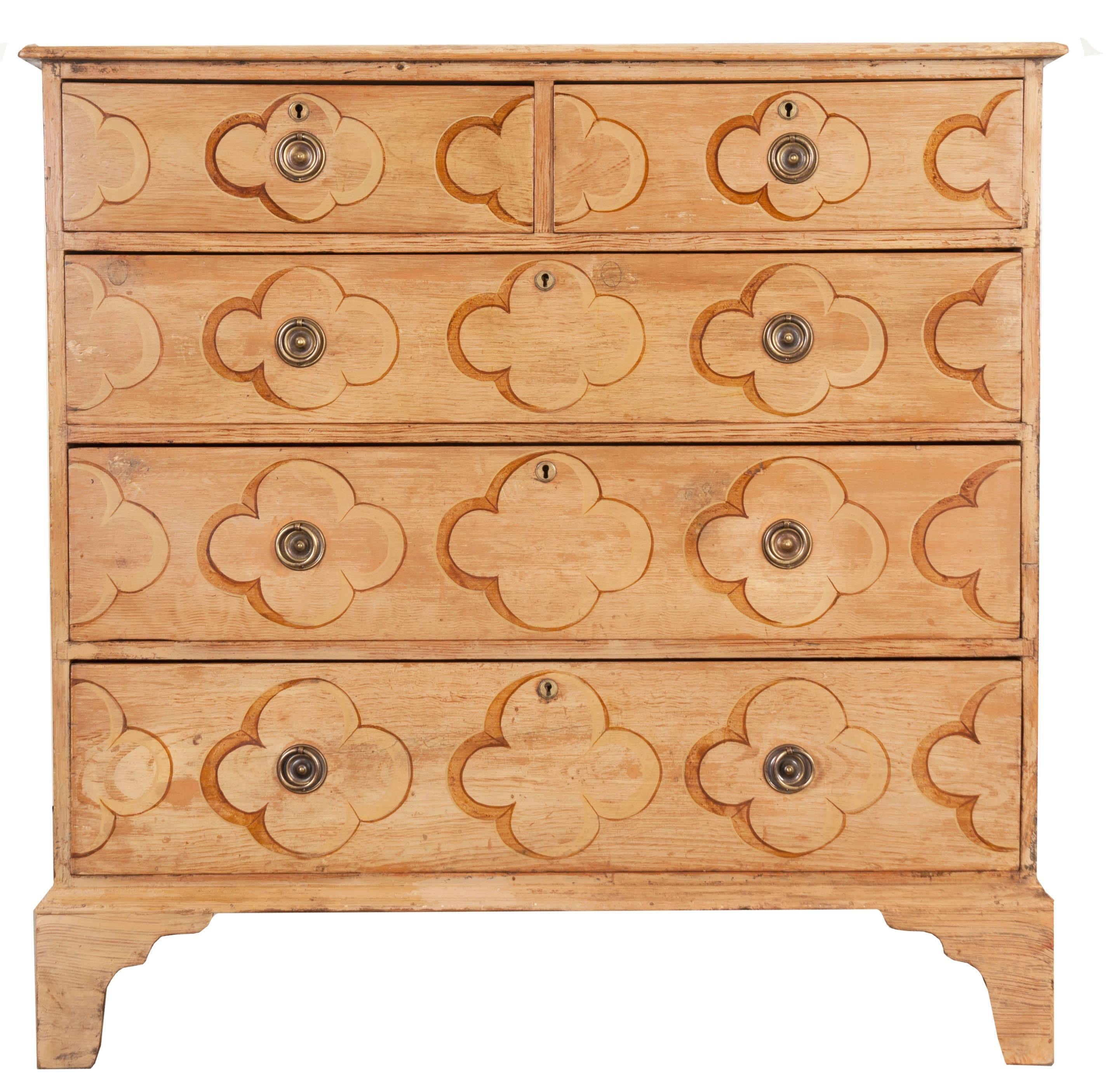 English 19th Century Painted Chest of Drawers