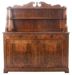 French 19th Century Restauration Burled Walnut Buffet/Server