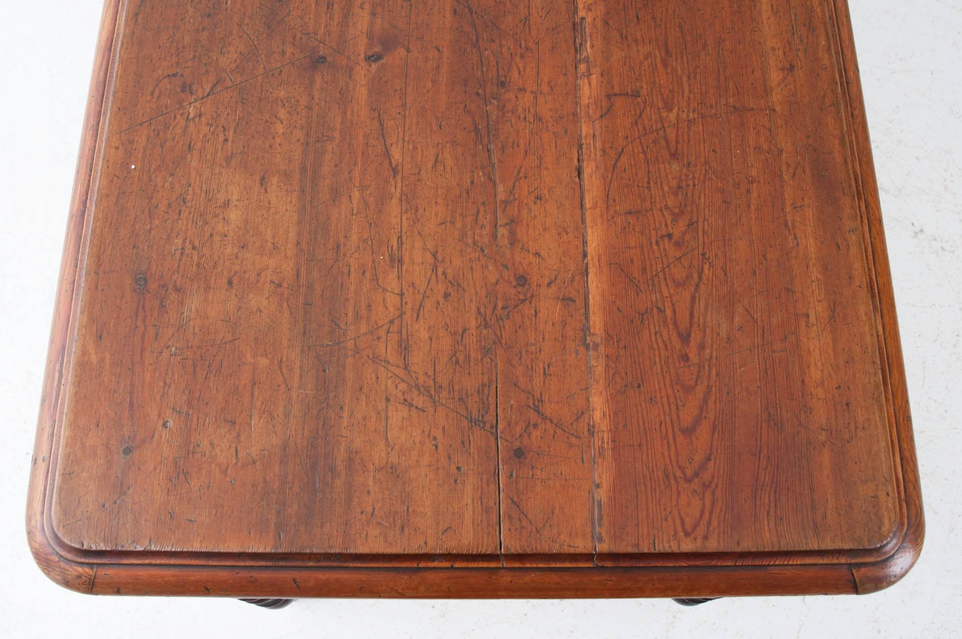 French 19th Century Pine Draper's Table From Brittany 1