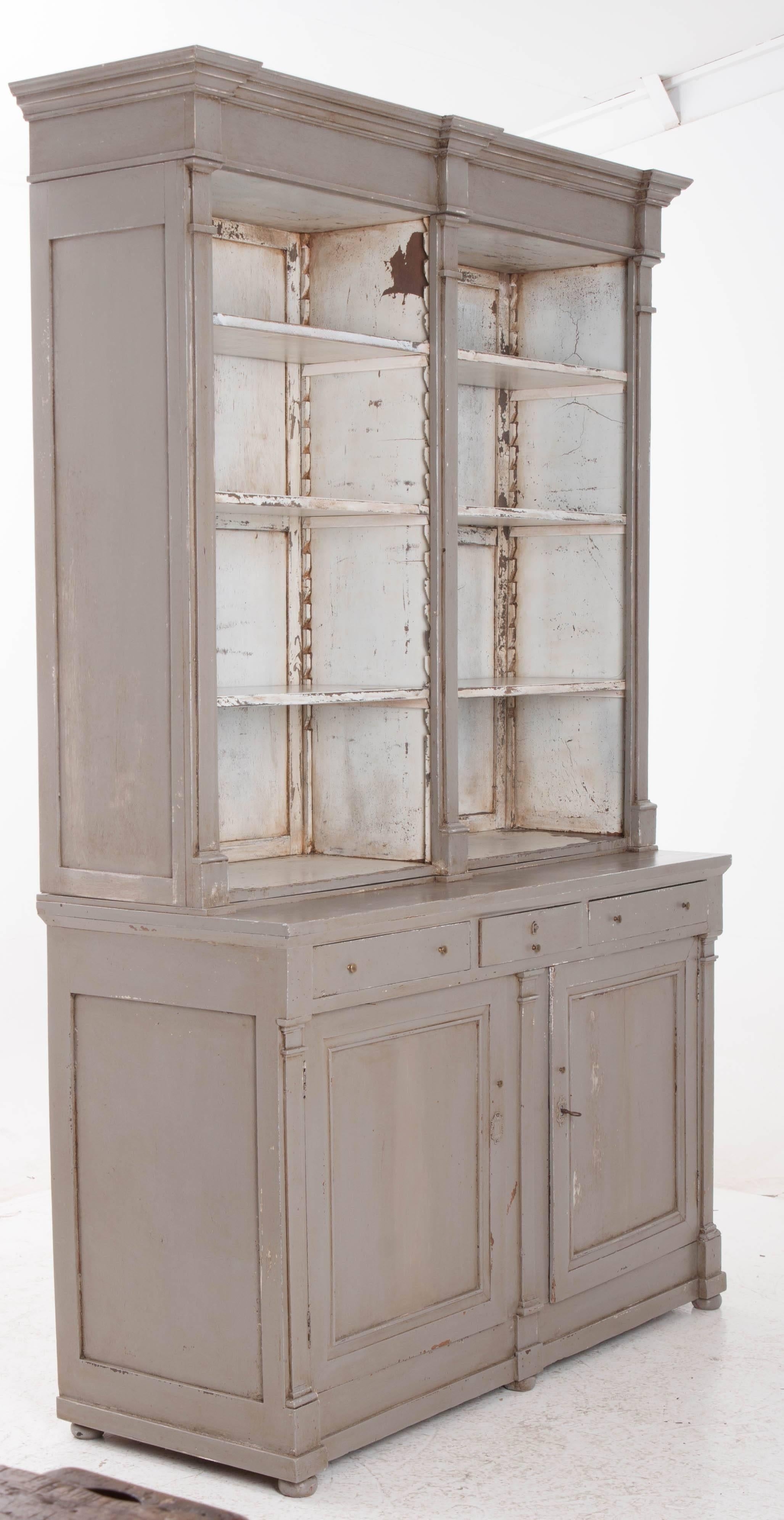 19th Century French Painted Bibliotheque