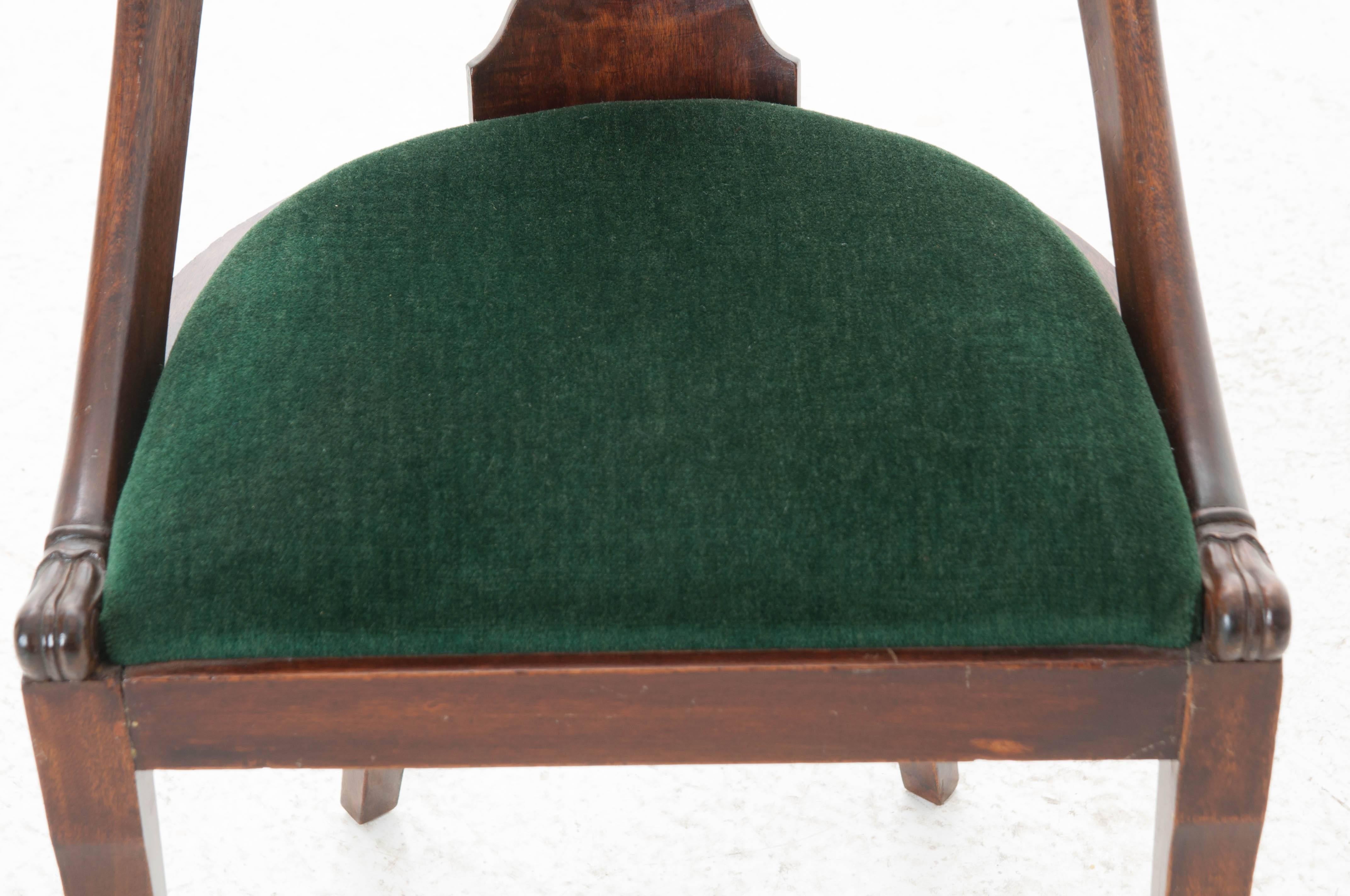 English Mahogany Spoon Back Side Chair In Good Condition In Baton Rouge, LA