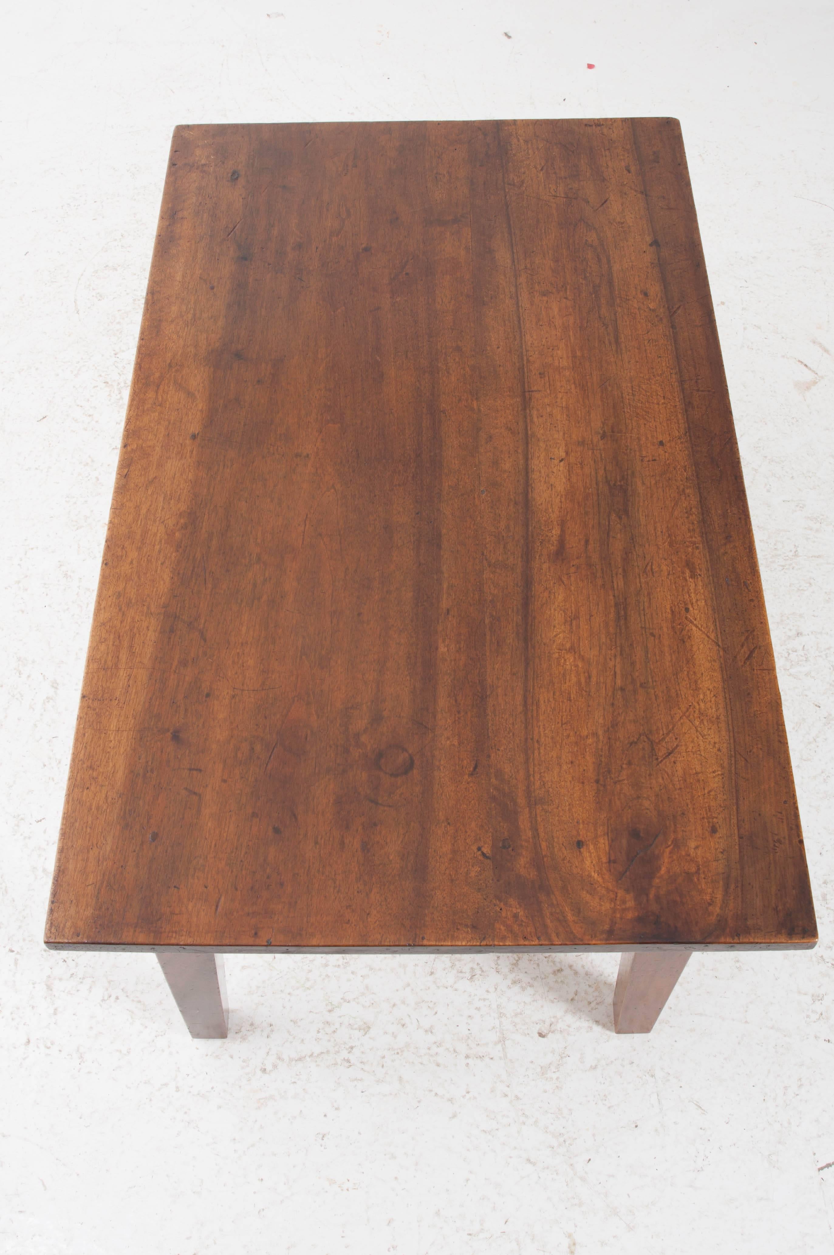 Patinated French Walnut Coffee Table