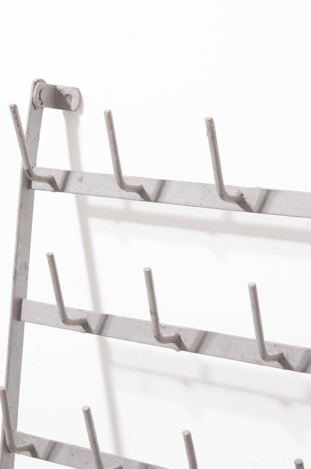 French Wall Mounted Wine Bottle Drying Rack For Sale at 1stdibs