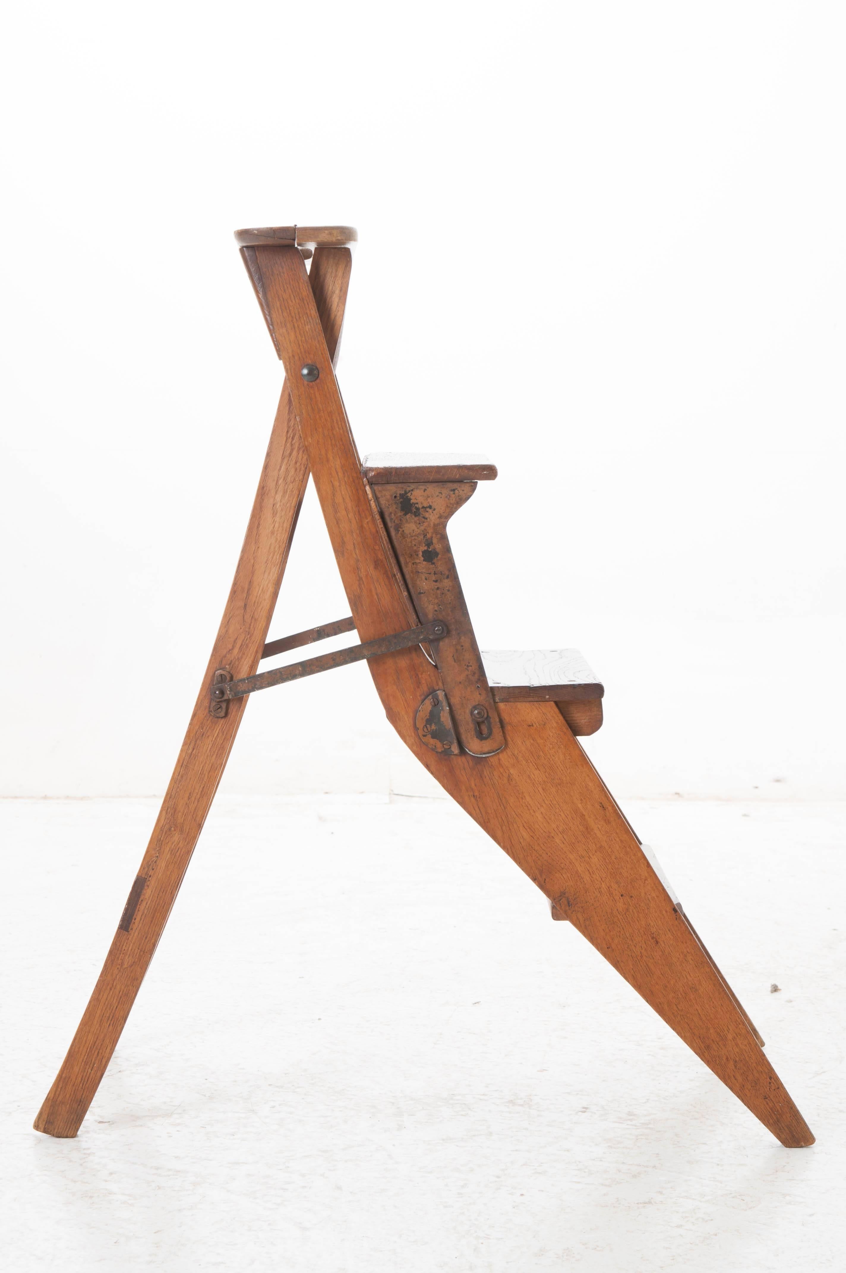 French Oak Ladder Chair 2