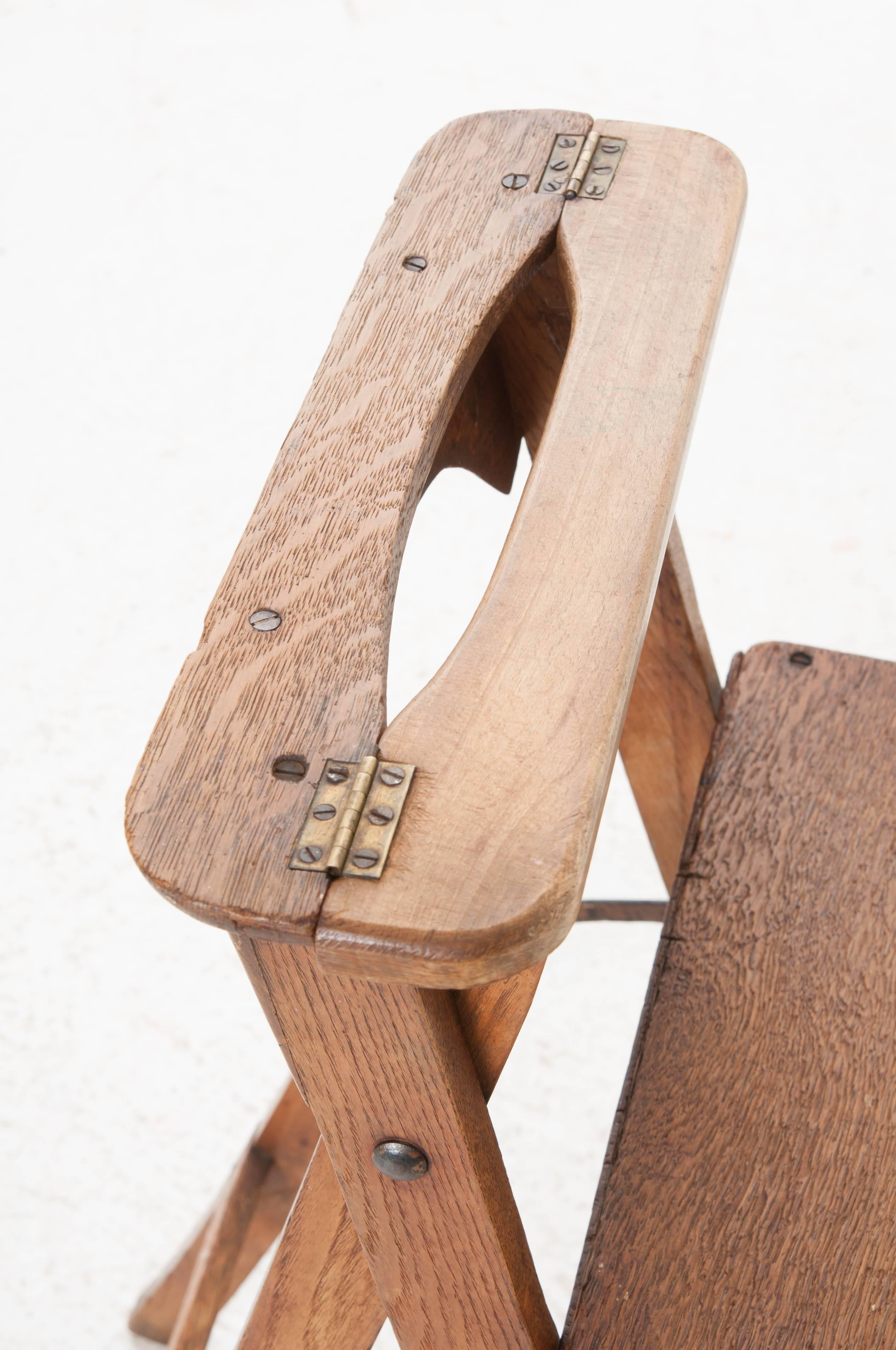 French Oak Ladder Chair 3