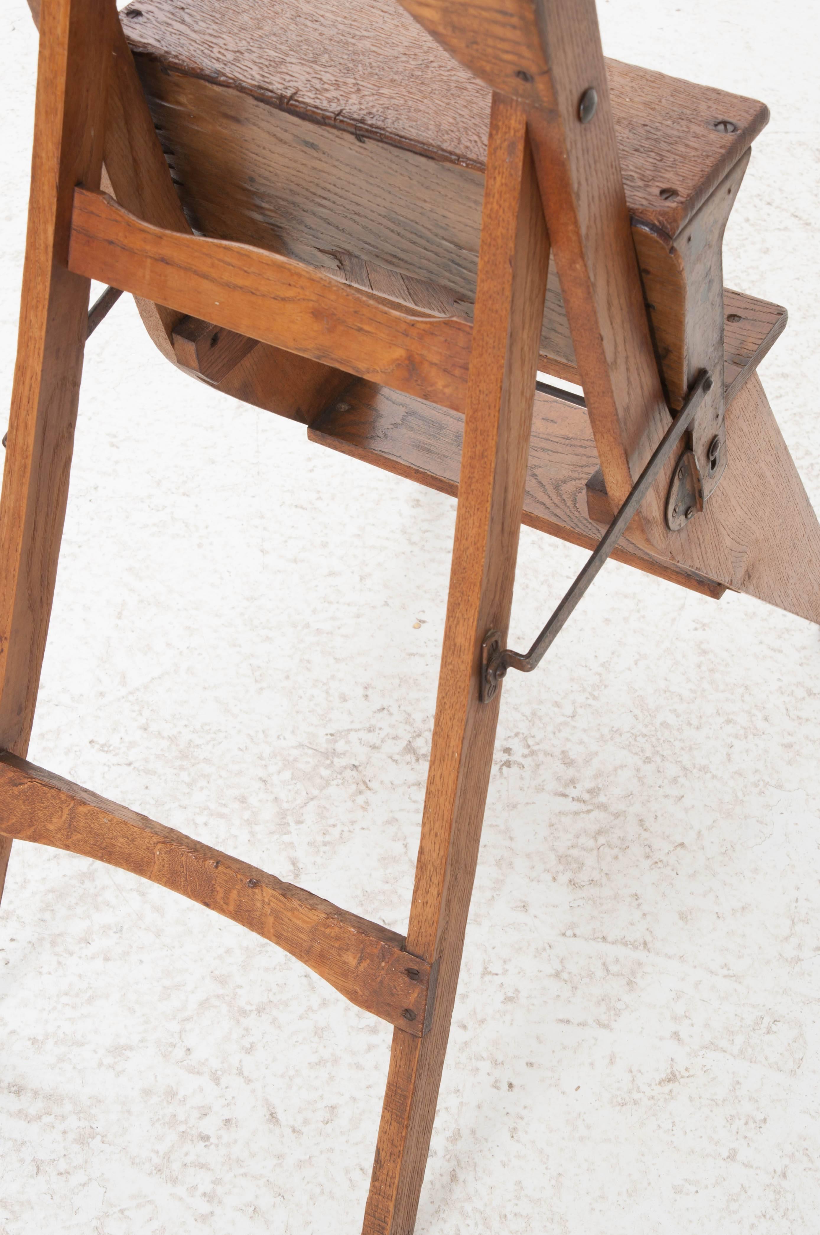 French Oak Ladder Chair 4