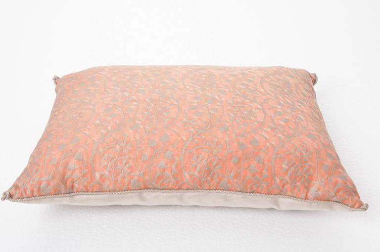 Pair of Antique Fortuny Textile Pillows by B.Viz Designs In Good Condition In Baton Rouge, LA
