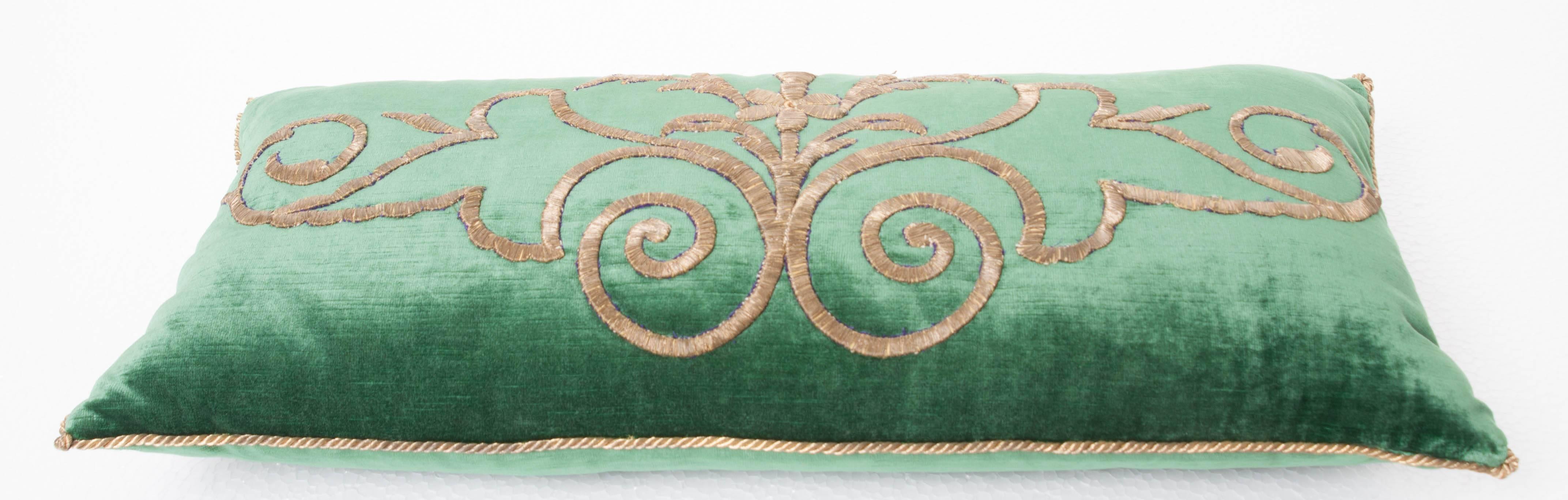 19th Century Antique Textile Pillow by B.Viz Designs
