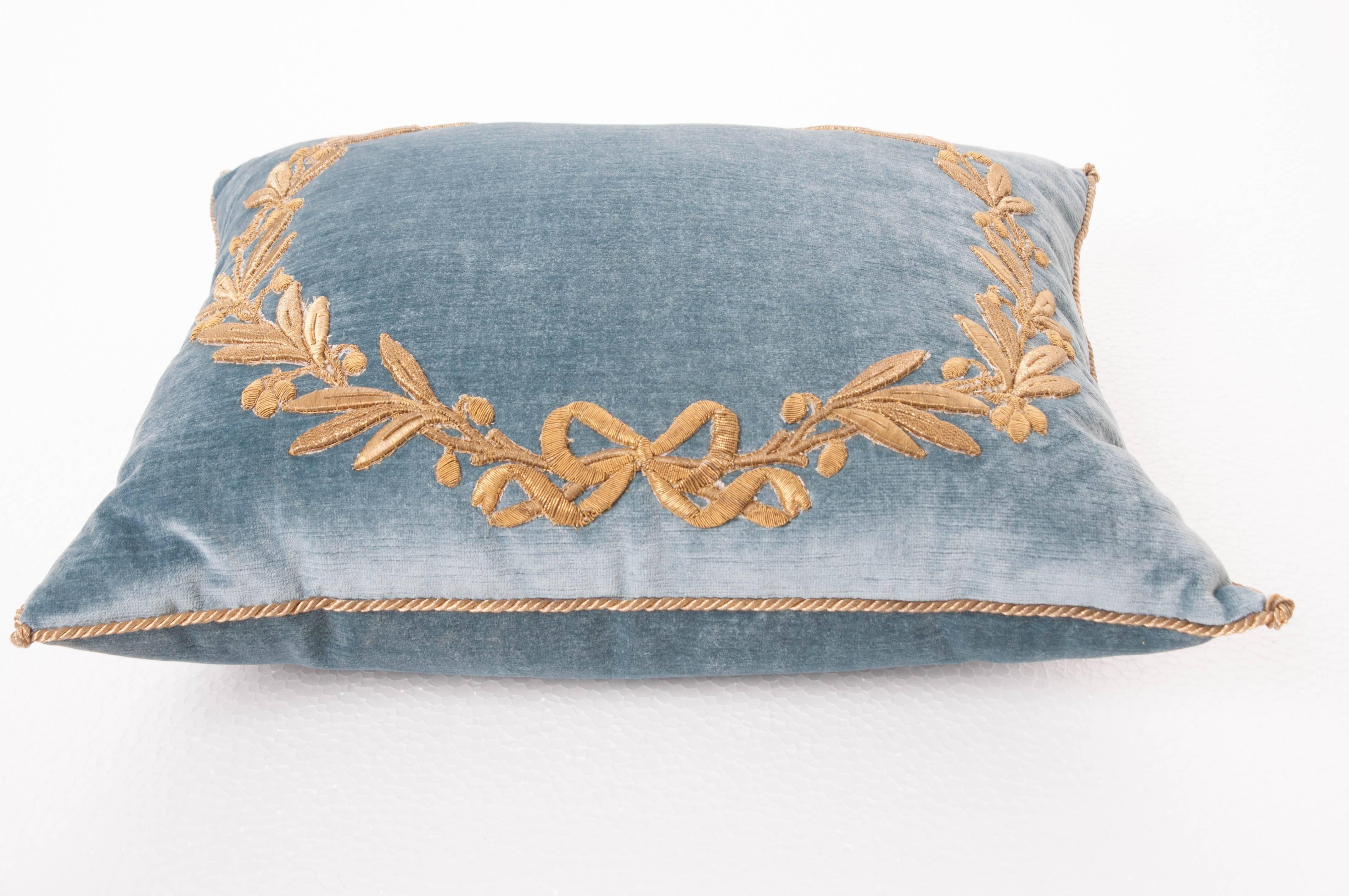 19th Century Antique Textile Pillow by B. Viz Designs
