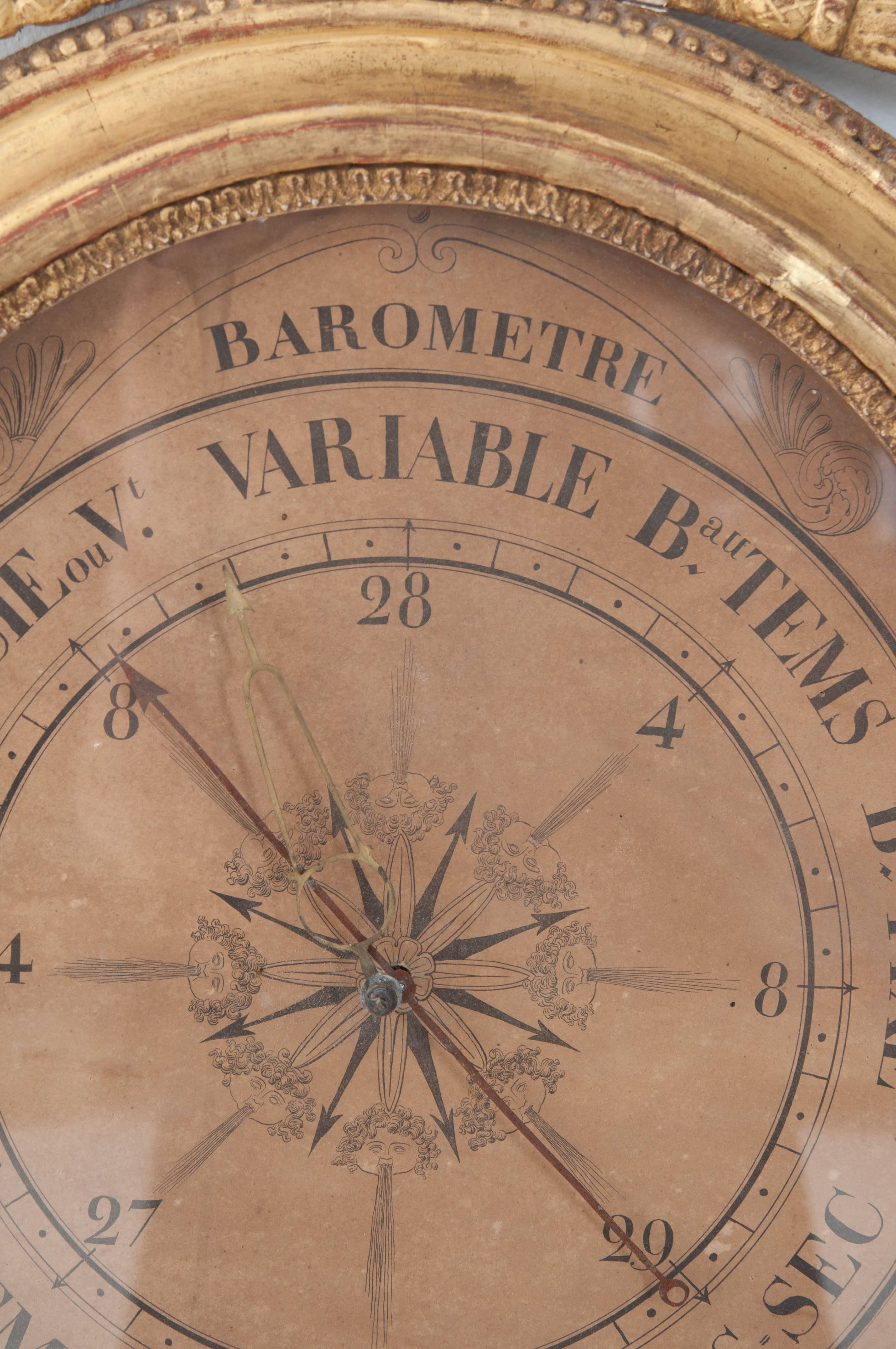 French 19th Century Gilt Barometer 6