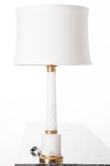 French, 19th Century Empire Marble Column Lamp