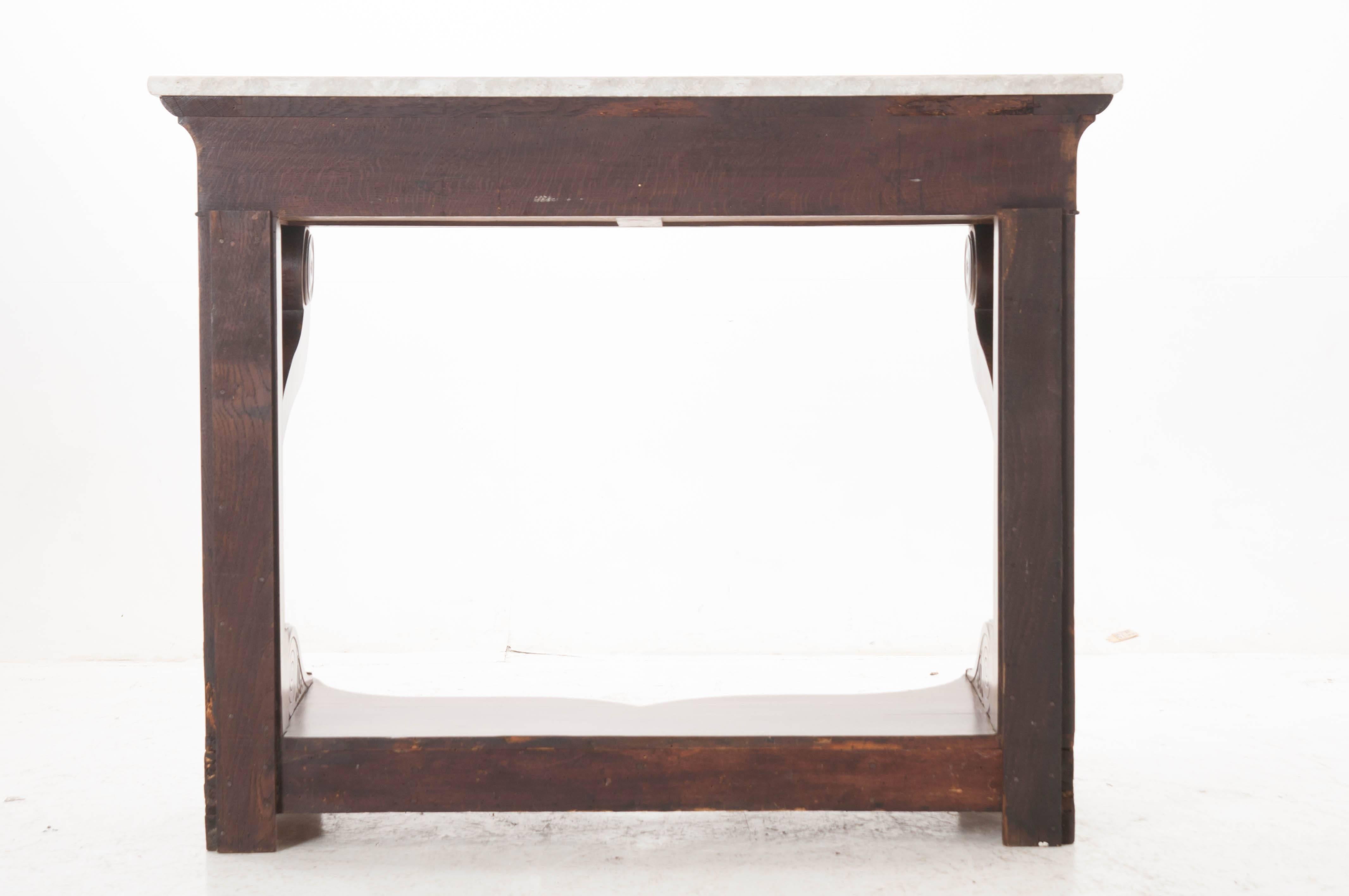 French 19th Century Restoration Style Console with Marble Top 7
