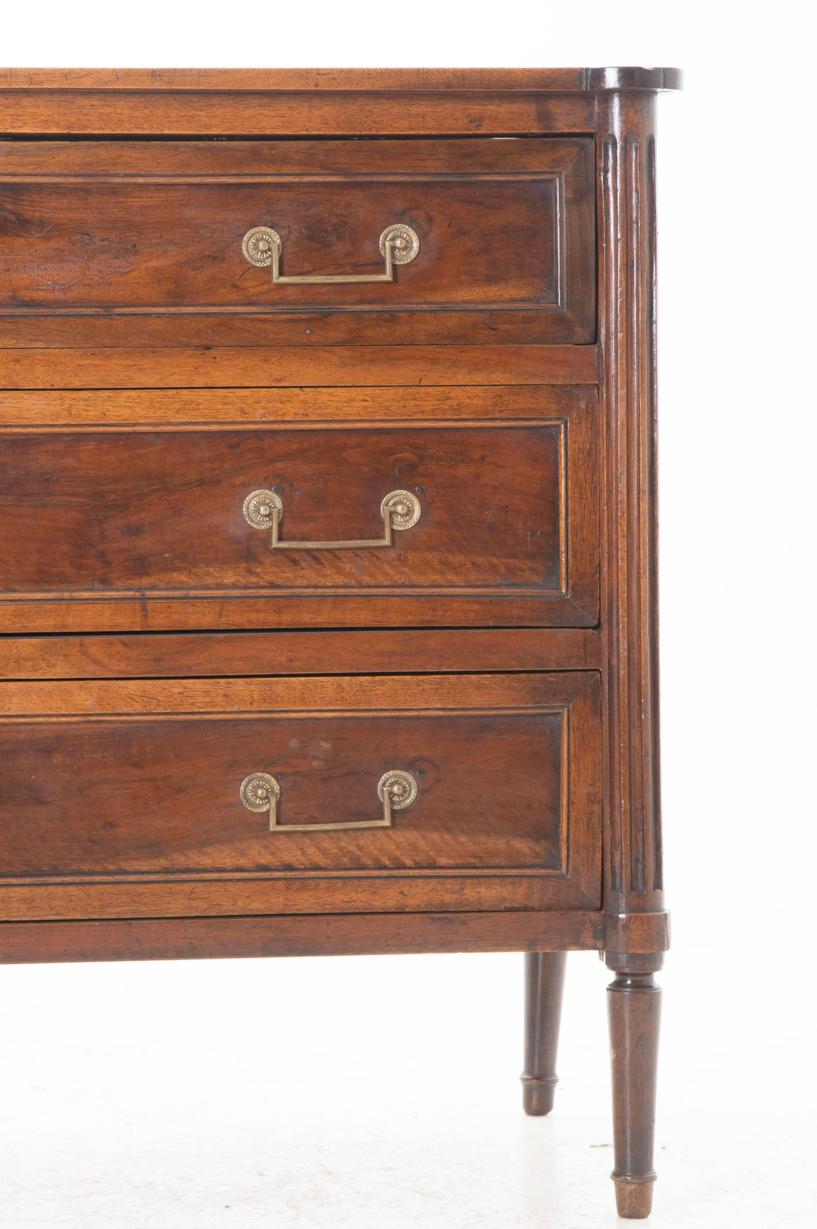 18th Century and Earlier French 18th Century Louis XVI Walnut Commode