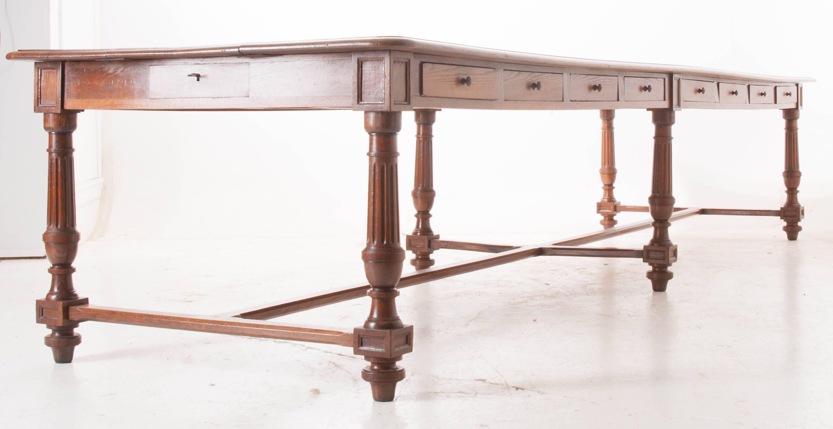 French 19th Century Oak Dining Table from Nunnery in Rouen 1