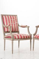 Pair of French 19th Century Painted Louis XVI Style Fauteuils