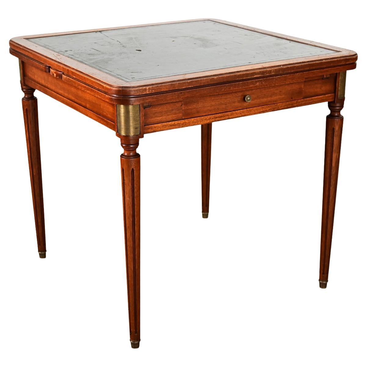 French 20th Century Mahogany Game Table For Sale