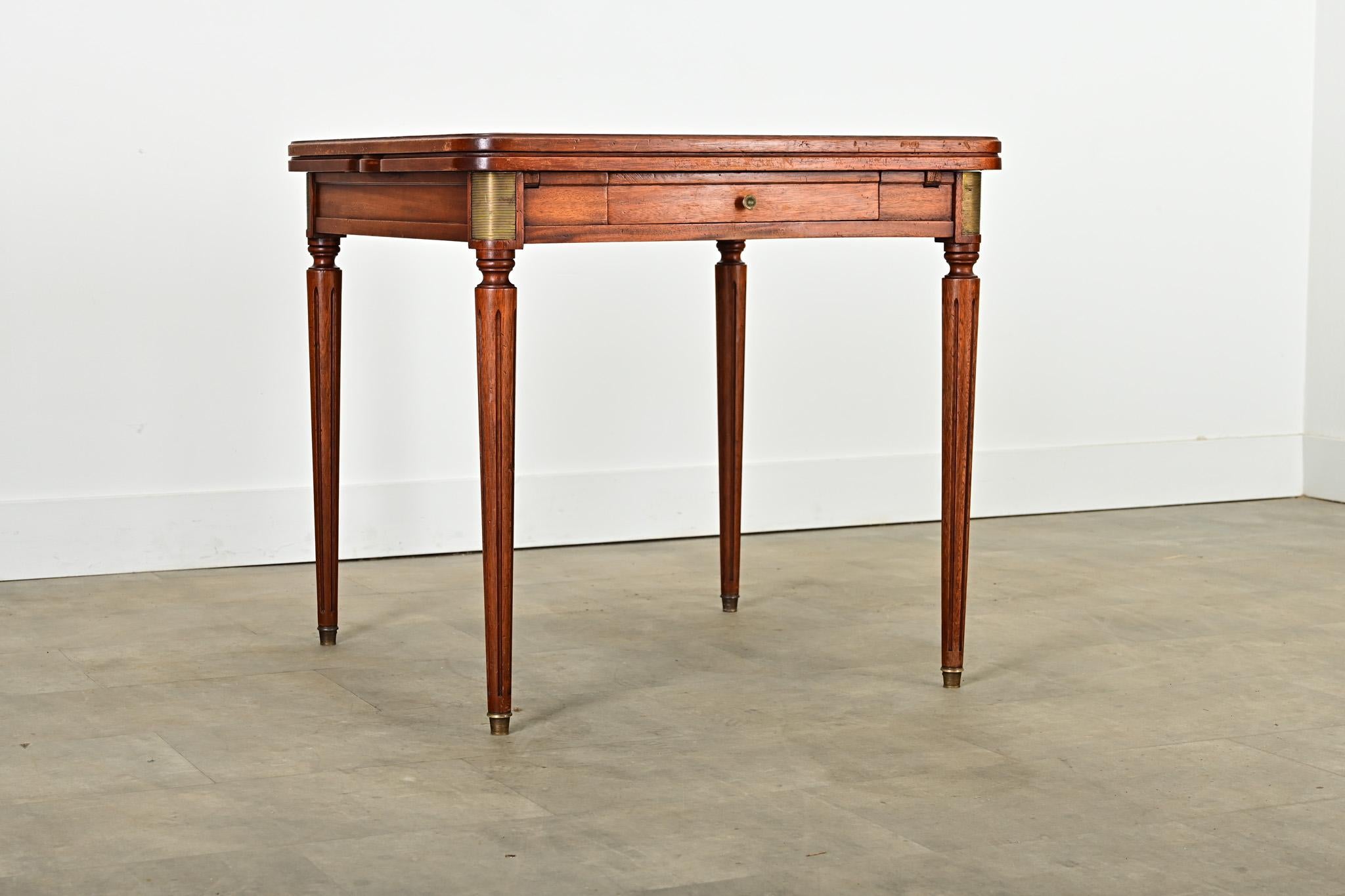 Carved French 20th Century Mahogany Game Table For Sale