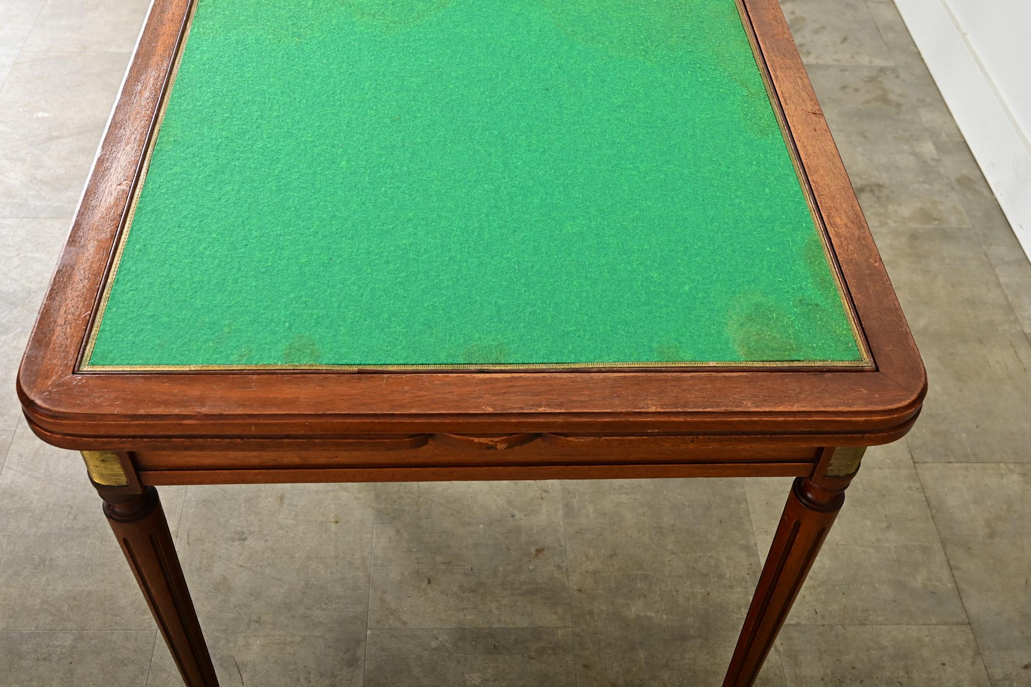 French 20th Century Mahogany Game Table For Sale 2