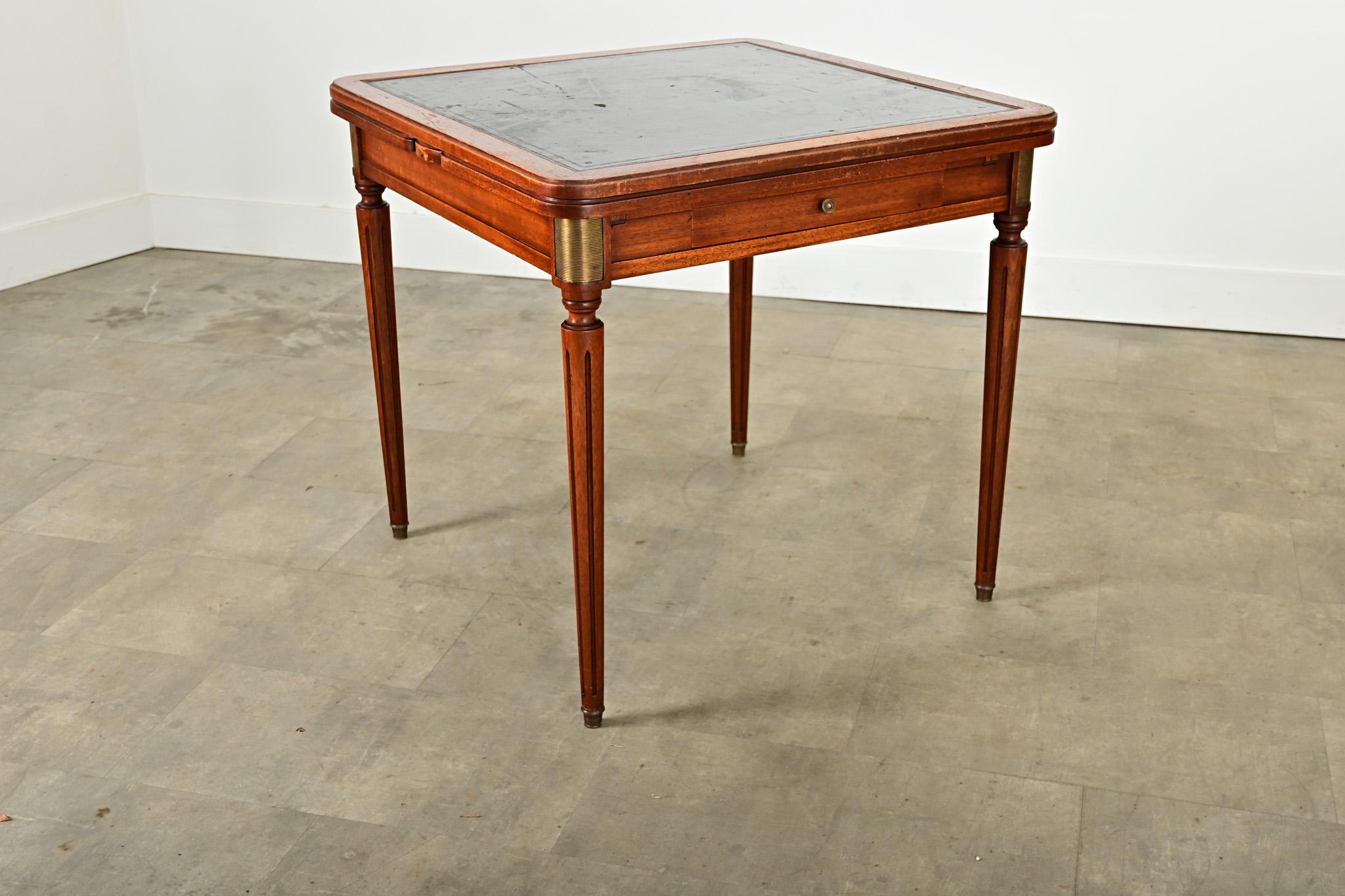 French 20th Century Mahogany Game Table For Sale 12