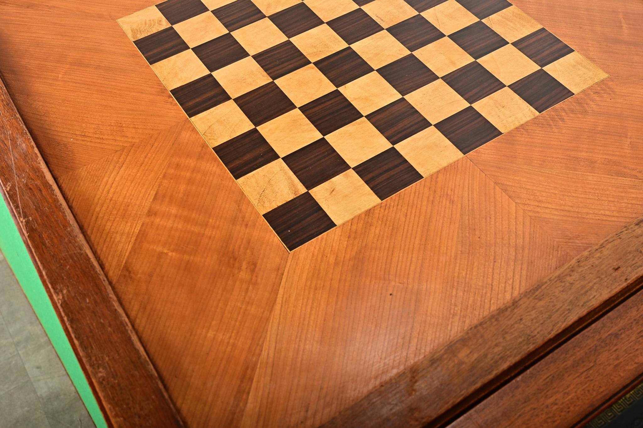 French 20th Century Mahogany Game Table For Sale 14
