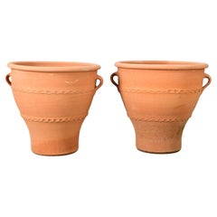 Pair of Greek Reproduction Terracotta Pots
