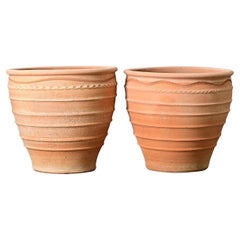 Pair of Greek Reproduction Terracotta Pots