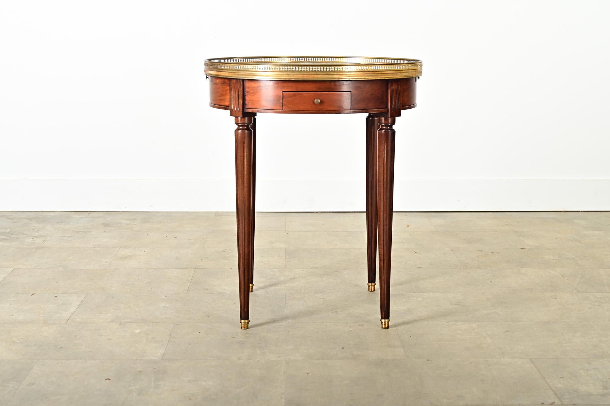 Louis XVI French 19th Century Mahogany Gueridon Bouillotte Table For Sale